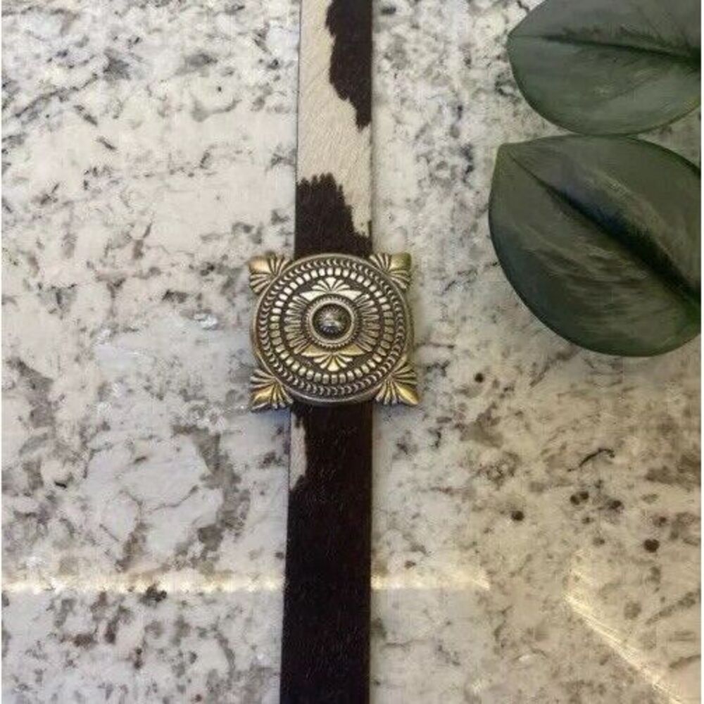 Antique Vintage W. Doran stamped belt buckle made into unfinished bracelet READ‎